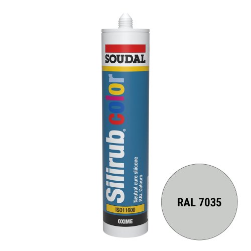 [84027] Soudal Silirub Color Siliconenkit RAL 7035 300ml