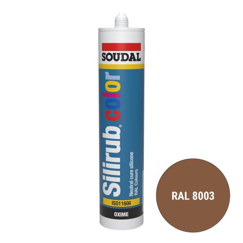 [84031] Soudal Silirub Color Siliconenkit RAL 8003 300ml