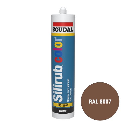 [84032] Soudal Silirub Color Siliconenkit RAL 8007 300ml