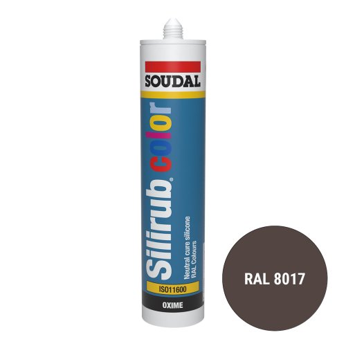 [84034] Soudal Silirub Color Siliconenkit RAL 8017 300ml