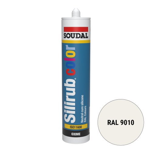 [84039] Soudal Silirub Color Siliconenkit RAL 9010 300ml