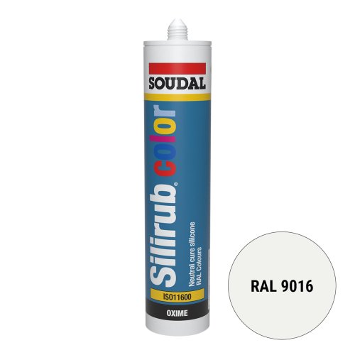 [84040] Soudal Silirub Color Siliconenkit RAL 9016 300ml