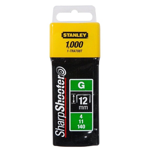 [WERST1TRA708T] Stanley Nieten 12 mm Type G - 1000 stuks | Tacker 6-TR350