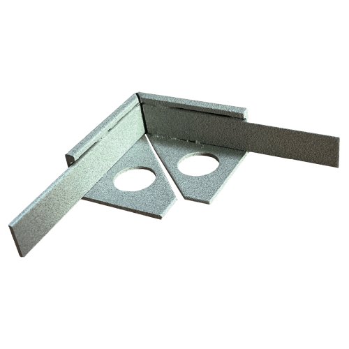 Substrat Aluminium Hoekstuk voor tegelprofiel 11mm Steengrijs gecoat