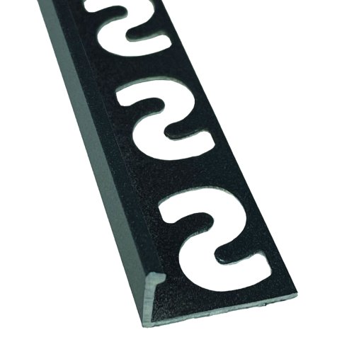 [15035] Substrat Aluminium Tegelprofiel Recht 11mm Antraciet gecoat 2,5m