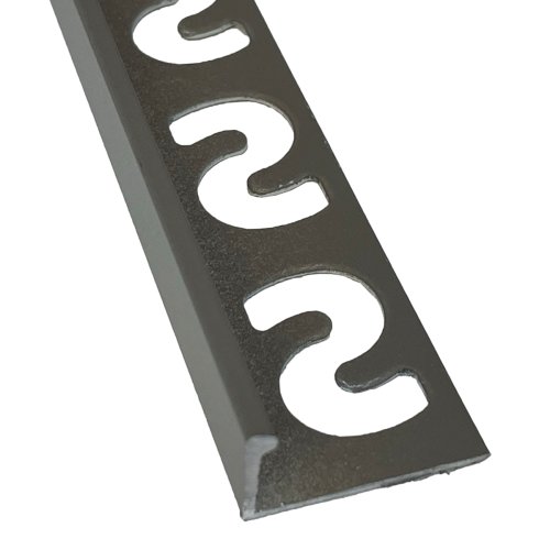 [18011] Substrat Aluminium Tegelprofiel Recht 11mm Steengrijs gecoat 3m