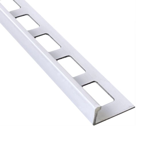 Substrat Aluminium Tegelprofiel Recht 8mm Wit gecoat 3m