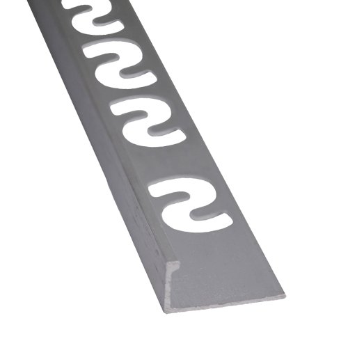Substrat Aluminium Tegelprofiel Recht 8mm Zilver 3m