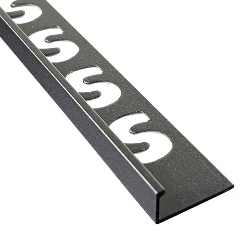 [79619] Substrat Aluminium Tegelprofiel Recht 9mm Zwart gecoat 2,5m