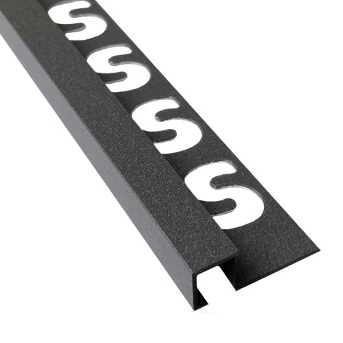 [15094] Substrat Aluminium Vierkant profiel 11mm Antraciet gecoat 2,5m