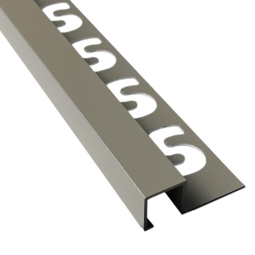 Substrat Aluminium Vierkant profiel 11mm Steengrijs gecoat 2,5m