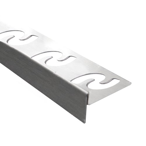 [17966] Substrat RVS Afschotprofiel Douche Links 10mm Geborsteld 1,5m