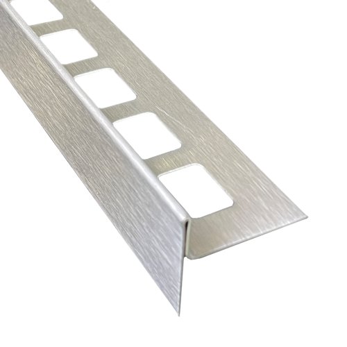 Substrat RVS Afschotprofiel Douche Links 8mm Geborsteld 1,5m