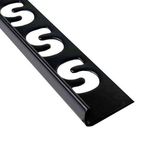 [79610] Substrat RVS Tegelprofiel Recht 10mm Mat zwart 2,5m