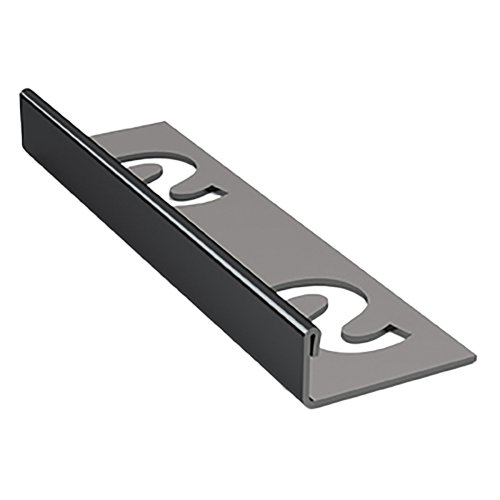 Substrat RVS Tegelprofiel Recht 11mm Glanzend Zwart Chroom 2,5m