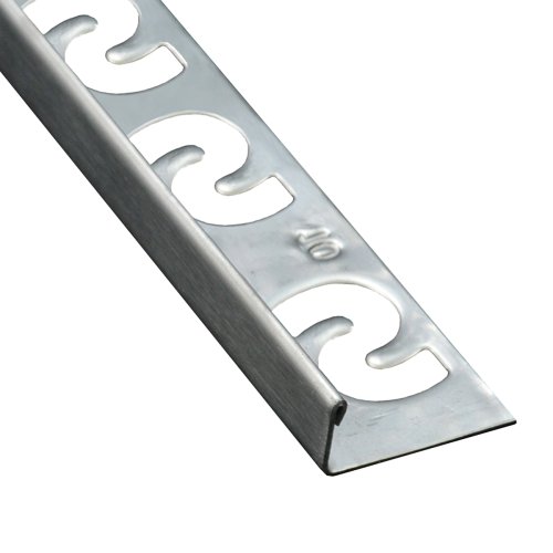 [15834] Substrat RVS Tegelprofiel Recht 12,5mm Geborsteld 3m