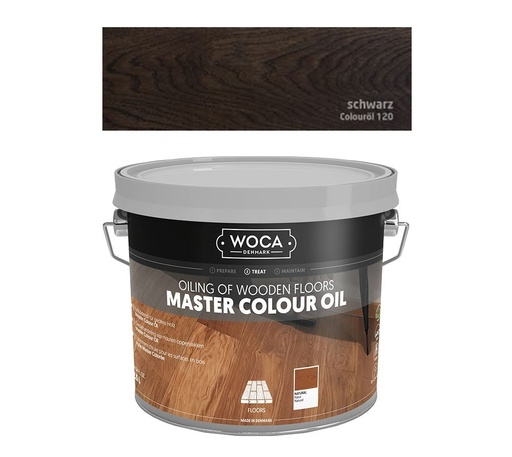 [ZUBWOCCO_08] Woca Master Colour Oil 120 Black 2,5 L