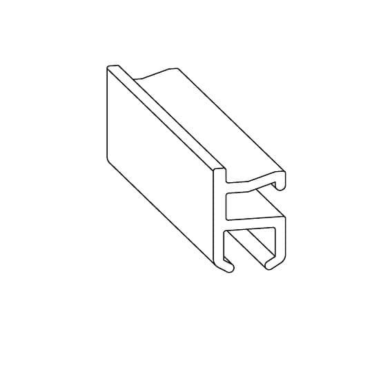 F100 Rail alu wit 4 mtr 20x4mtr