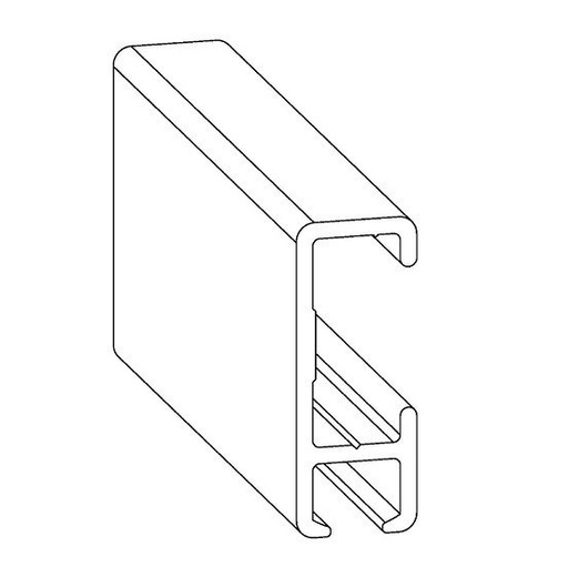 [701401600] F200 Rail alu wit 6 mtr 20x6mtr