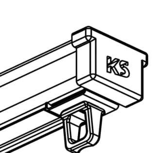 KS Draaistop met Kap Wit 100st
