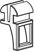[704001050] KS Glijder Asymetrisch Wit 500st 1010001000