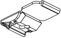 [704001058] KS Smart Klick-plafondsteun Wit 100st