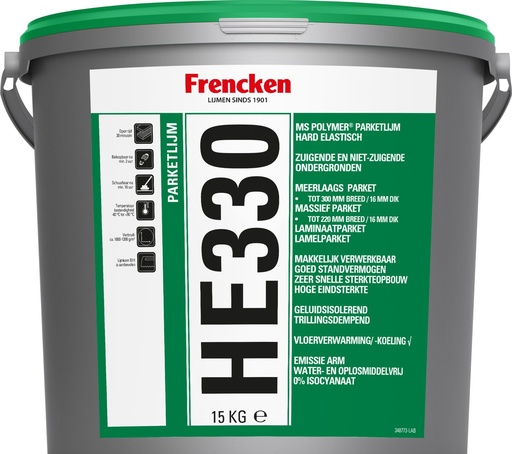 [KLEFREHE330_15] Frencken HE330 parketlijm emmer à 15 Kg