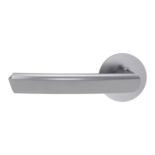 [BAUZUB290_DL] Deurgreeppaar CRYSTAL PIATTA S Vlakke rozet rozetten rond smart2lock 2.0 L RVS mat