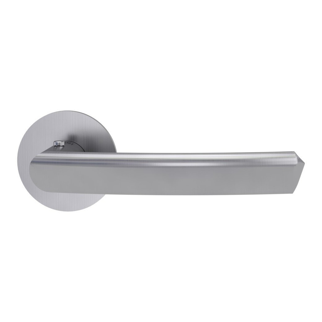Deurgreeppaar CRYSTAL PIATTA S Vlakke rozet rozetten rond smart2lock 2.0 R RVS mat