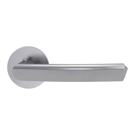 [BAUZUB290_DR] Deurgreeppaar CRYSTAL PIATTA S Vlakke rozet rozetten rond smart2lock 2.0 R RVS mat