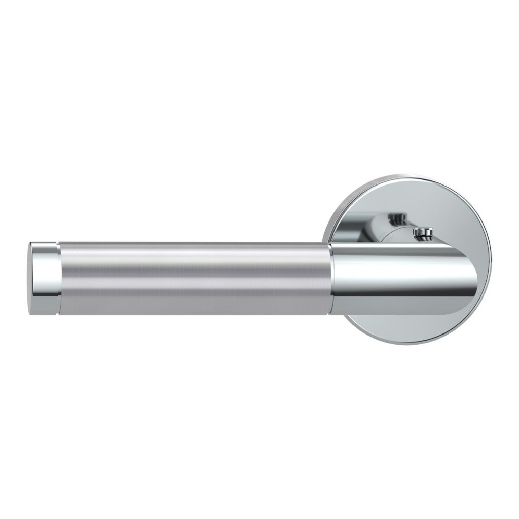 Deurgreeppaar LOREDANA Clipsysteem rozetten rond smart2lock 2.0 L RVS gepolijst-mat