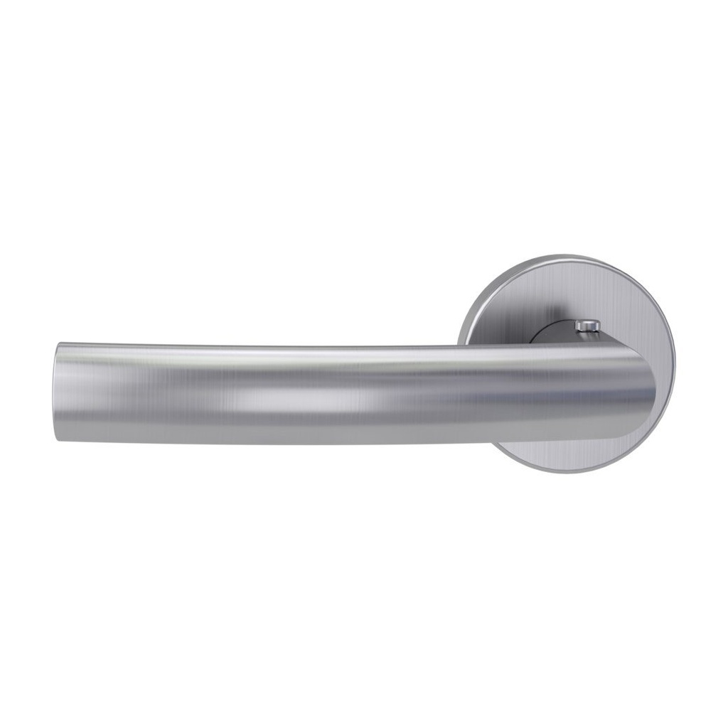 Deurgreeppaar LORITA Clipsysteem rozetten rond smart2lock 2.0 L RVS mat