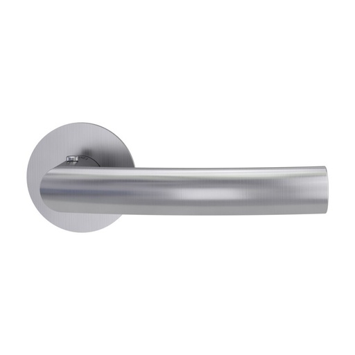 [BAUZUB292_DR] Deurgreeppaar LORITA PIATTA S Vlakke rozet rozetten rond smart2lock 2.0 R RVS mat