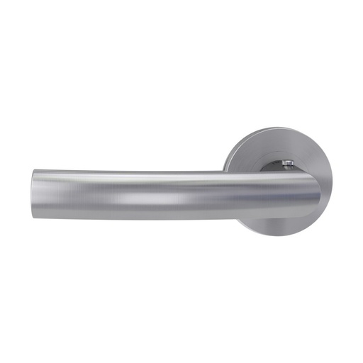[BAUZUB275_DL] Deurgreeppaar LORITA PROF Schroefsysteem rozetten rond smart2lock 2.0 L RVS mat