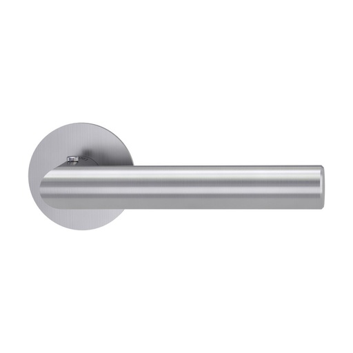 [BAUZUB266_DR] Deurgreeppaar LUCIA PIATTA S Vlakke rozet rozetten rond smart2lock 2.0 R RVS mat