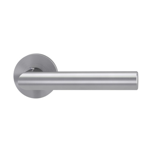 [BAUZUB269_DR] Deurgreeppaar LUCIA PROF Schroefsysteem rozetten rond smart2lock 2.0 R RVS mat