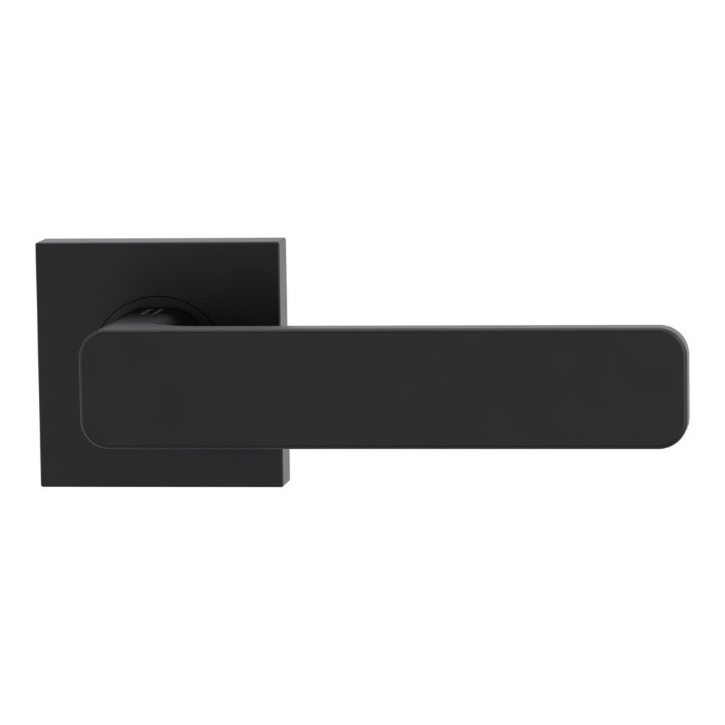 Deurgreeppaar MINIMAL MODERN Schroefsysteem GK4 rozetten hoekig OS grafietzwart