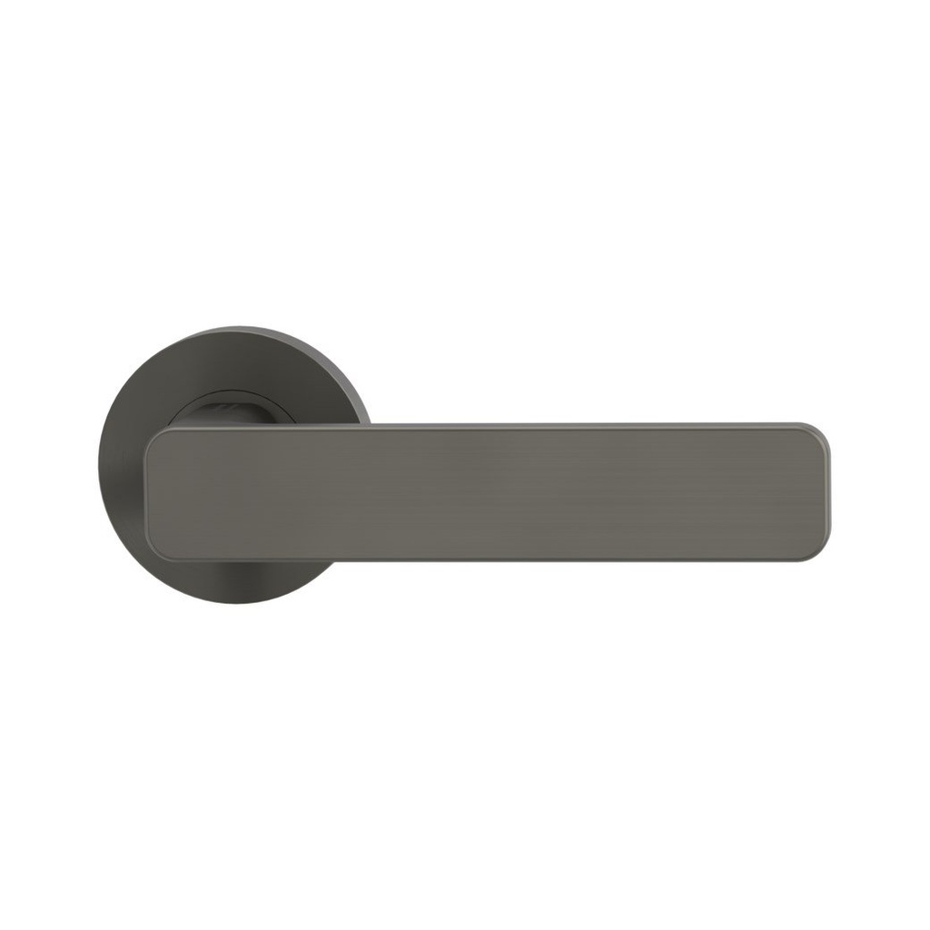 Deurgreeppaar MINIMAL MODERN Schroefsysteem GK4 rozetten rond OS kasjmiergrijs