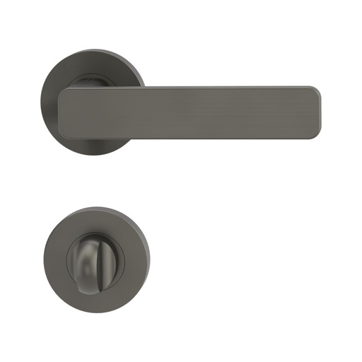 [BAUZUMINIK_WC] Deurgreeppaar MINIMAL MODERN Schroefsysteem GK4 rozetten rond WC kasjmiergrijs
