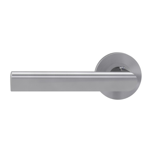[BAUZUB278_DL] Deurgreeppaar TRI 134 Schroefsysteem rozetten rond smart2lock 2.0 L RVS mat