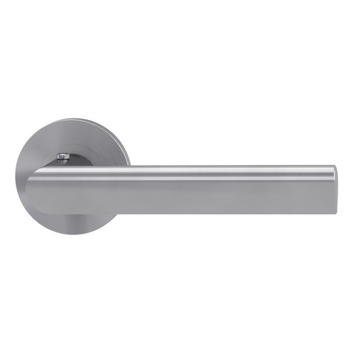 [BAUZUB278_DR] Deurgreeppaar TRI 134 Schroefsysteem rozetten rond smart2lock 2.0 R RVS mat