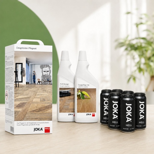 [ACTIEBIER_0826] ACTIE 9x JOKA Onderhoudsset LVT Vloeren + SixPack JOKA Bier OP=OP!