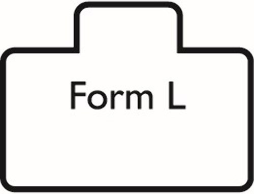 [ZUBSILBOD_150L] JOKA Bureaustoelmat zonder noppen voor gladde vloeren, 100% Polycarbonat #1145 'Form L' 150 x 120 cm