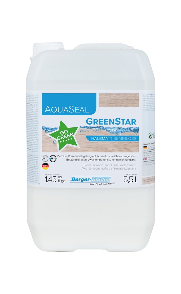 AquaSeal GreenStar Ultramatt 5,5 Ltr (incl. Harder)