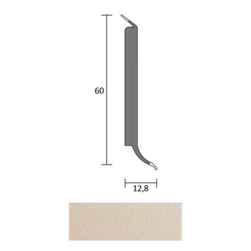[ZUBBHSL60_0077] JOKA HSL 60 Hardschuimplint 60mm 0272 Lichtbeige 4mtr