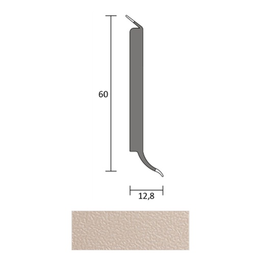 [ZUBBHSL60_0295] JOKA HSL 60 Hardschuimplint 60mm 0295 Beige 4mtr