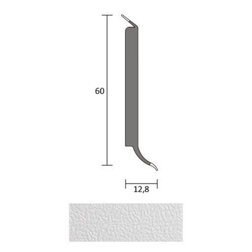 [ZUBBHSL60_0074] JOKA HSL 60 Hardschuimplint 60mm 1236 Lichtgrijs 4mtr