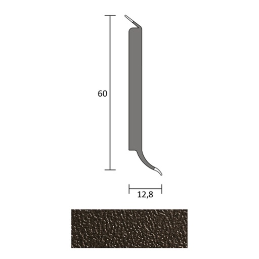 [ZUBBHSL60_5289] JOKA HSL 60 Hardschuimplint 60mm 5289 Espresso 4mtr