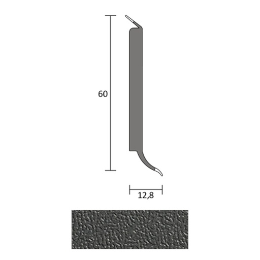 [ZUBBHSL60_7043] JOKA HSL 60 Hardschuimplint 60mm 7043 Basalt 4mtr