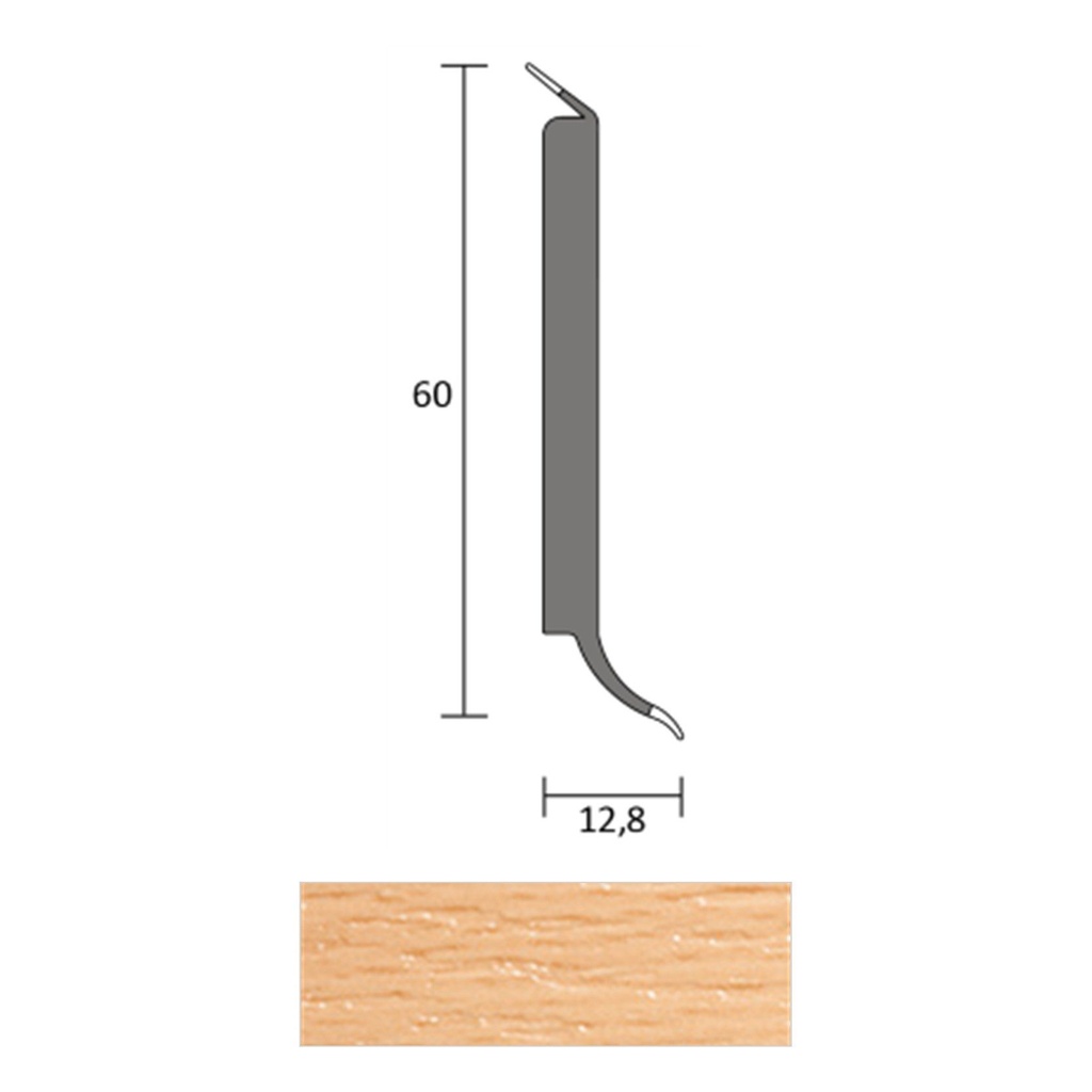 JOKA HSL 60 Hardschuimplint 60mm 8619 Beuk select (licht) 4mtr